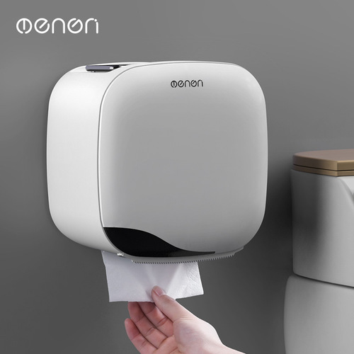 Hand Paper Box for Bathroom & Toilet | Punch-Free Tissue Holder for Roll Paper | Waterproof Toilet Paper Organizer