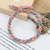Elastic woven hair rope with pigtail handmade, hair accessory, Korean style