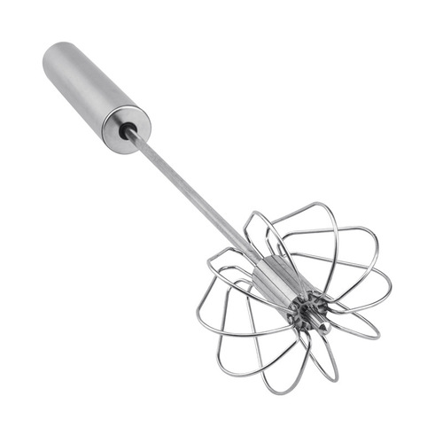 Wholesale stainless steel semi-automatic egg beater 10 inches 12 inches 14 inches manual push-type egg beater cream stirrer
