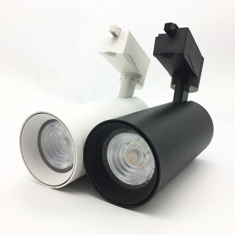 Qute 20W Black and White TWo-Wire Focusing Full-poWer European Simple Track Floodlight Lamp