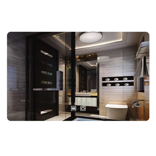 Bathroom LED light-emitting mirror wall-mounted smart bathroom mirror hotel bathroom anti-fog mirror with light Bluetooth