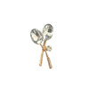 Pin, bag accessory from pearl lapel pin, flowered