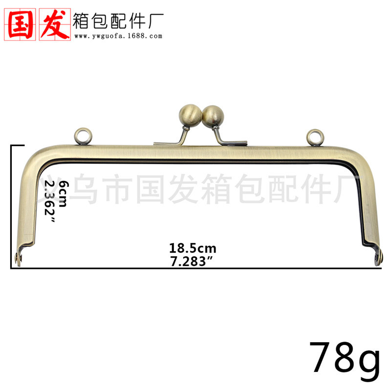 No agujero 8.5CM 10.5 15 18.5cm cuadrado bronce oro oro serie accesorios de bolsa de oro