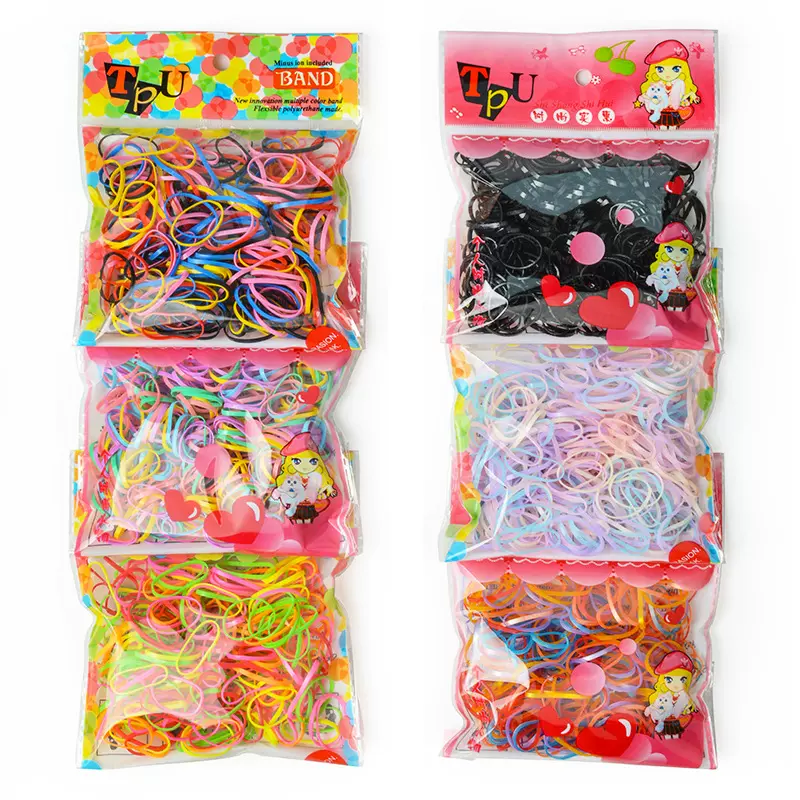 儿童一次性扎头发皮筋 小皮筋发圈 强拉不断橡皮筋 TPU高弹力发圈