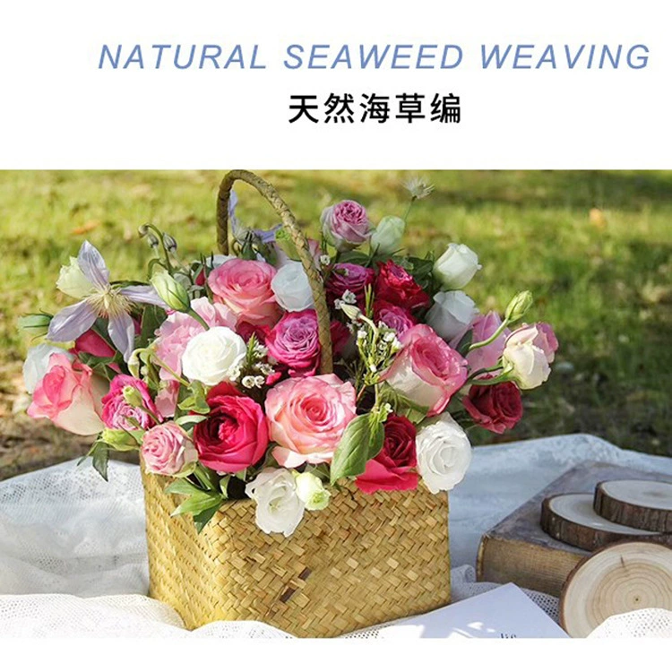 straw woven storage system, pen, basket