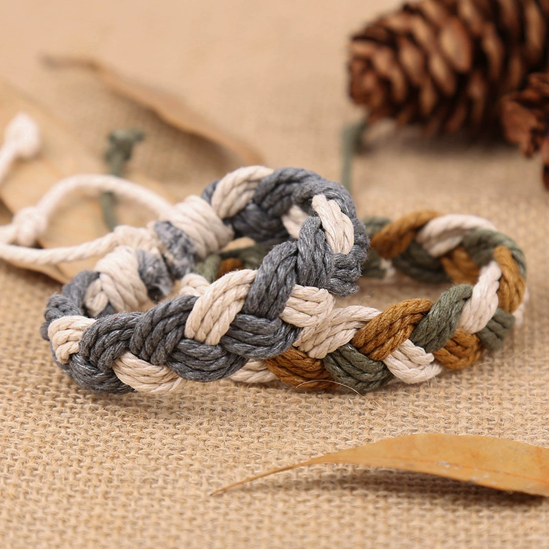 Плетёный браслет handmade, аксессуар, оптом, корейский стиль