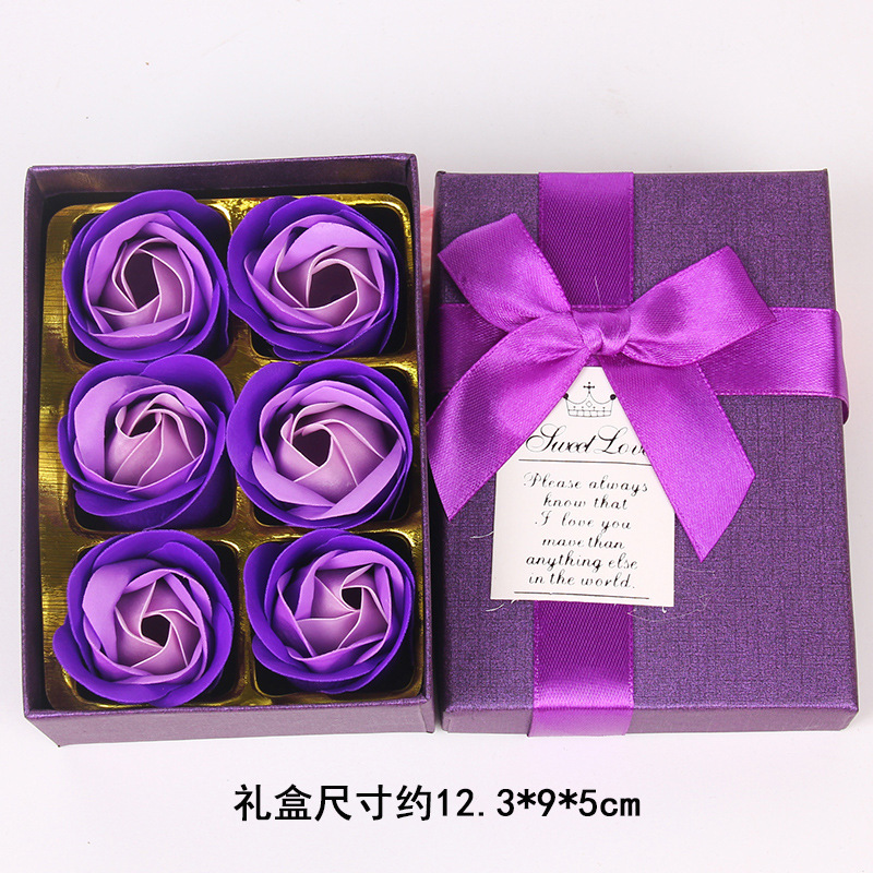 Regalos de San Valentín 12 cajas de regalo de flores de jabón flores flores artificiales oso rosa regalo creativo flor eterna al por mayor