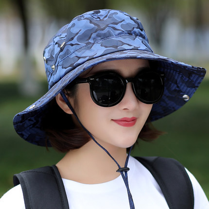 Women's Summer Outdoor Sun Hat Spring and Summer Travel Fashion Sunshade Fisherman Hat Lady UV Protection