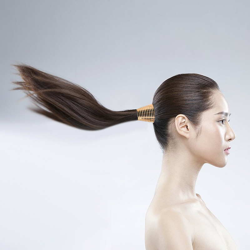 2023 K-Style of Exaggerated and Versatile Threaded Large Horn Ponytail Buckle Plastic Hair Tie Hair Accessories for Women Wholesale