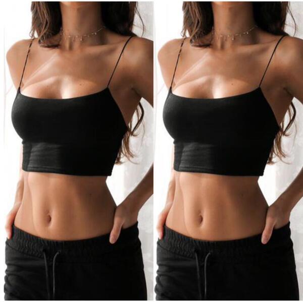 summer solid sexy bra top