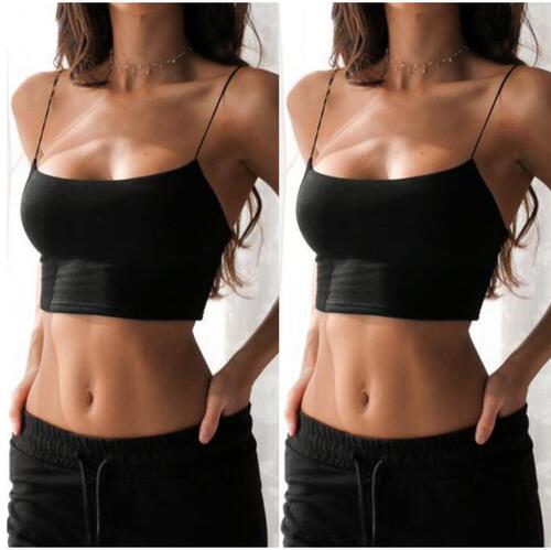 A large quantity of OEM products from AliExpress in Europe and the United States, featuring summer women's clothing, new pure color sexy spaghetti strap crop tops with backless designs.