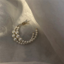 美国进口14k包金珍珠耳环女高级感小众法式气质网红百搭韩国长