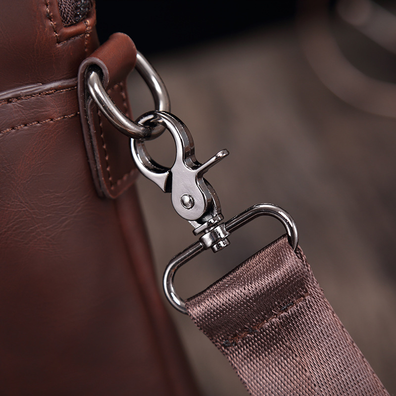 Casual Fashion Crazy Horse Leather Briefcase Business 15.6 Inch Men's Laptop Shoulder Bag_voghion.com