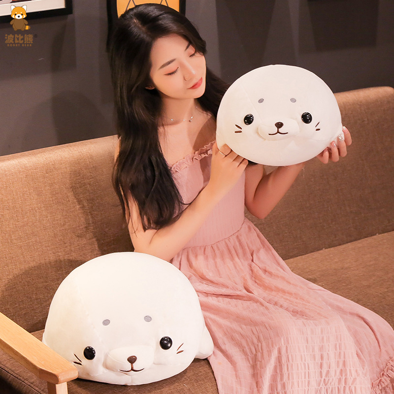 Océano serie acuario abajo de algodón acostado sello bola de peluche de juguete muñeca transfronteriza felpa muñeca grande