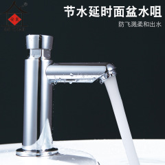 Single-Copper Single-Cool Manual Button Press Delayed Tap for Public Places Sink