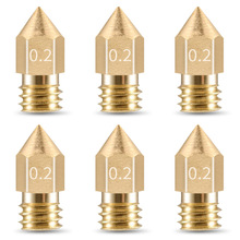 3D打印机配件喷头喷嘴MK8挤出机头黄铜fdm套装m6螺纹一体热端下料