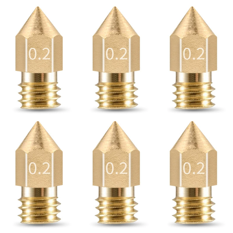Аксессуары для 3D-принтеров Сопло сопла MK8 Экструдерная головка латунный костюм FDM M6 резьба интегрированная Горячая заглушка