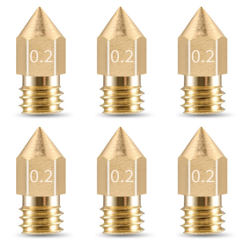 3D printer accessories nozzle nozzle MK8 extruder head brass fdm set m6 thread integrated hot end blanking