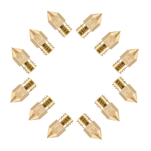 3D printer accessories nozzle nozzle MK8 extruder head brass fdm set m6 thread integrated hot end blanking
