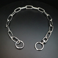 狗鏈子寵物不鏽鋼P鏈萬向旋轉環訓練防沖項圈狗繩狗頸圈項鍊p鏈