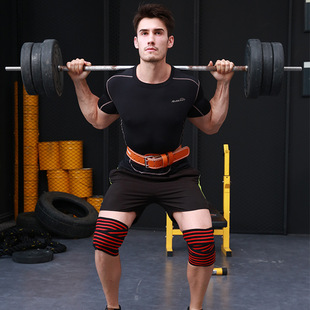 Weightlifting squat elastic elastic bandage bandage long knee pads men's and women's fitness protective gear sports training sports knee pads
