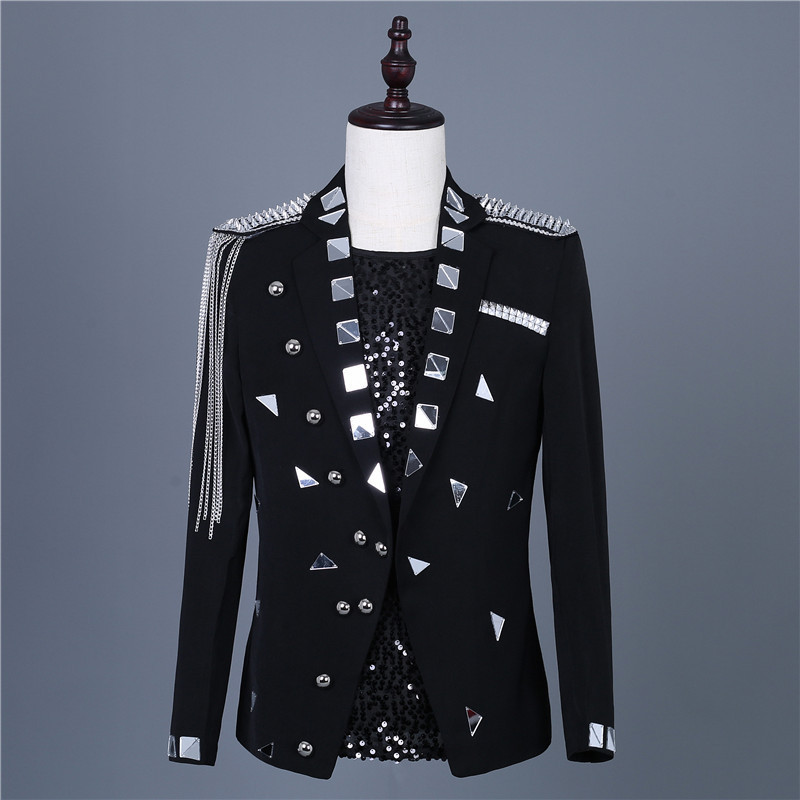 Men's Lens Slim Suit Jacket Cross-Border Banquet Dress Photo Studio Wedding Performance Clothing Dress Suit Jacket