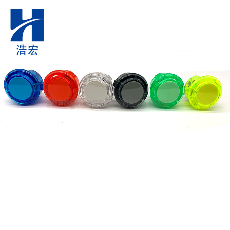 透明30mm卡式按钮 拳皇格斗框体街机按键开关 30卡式游戏机按钮