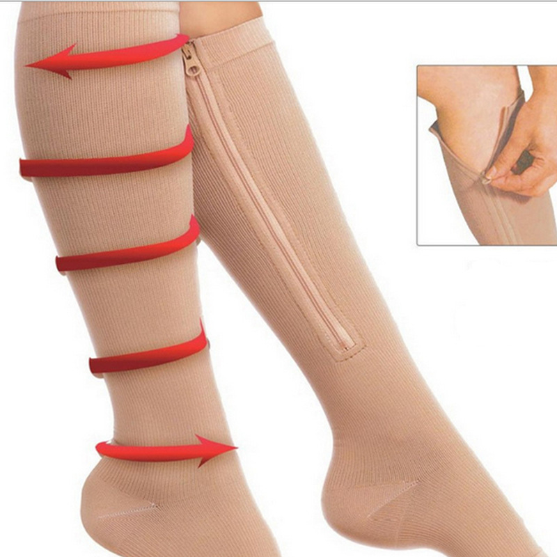 zip sox socks compression socks sports pressure breathable shaping socks zipper socks compression socks