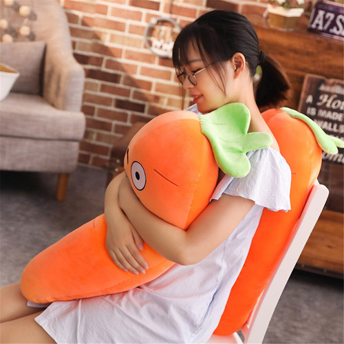 New soft plush toy creative expression carrot doll pillow girls bedside sofa cushion pillow