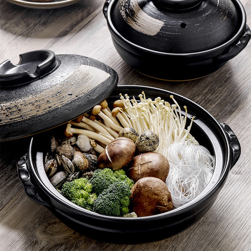 OMK factory direct supply stew pot for soup household ceramic gas claypot rice casserole single lid casserole dropshipping