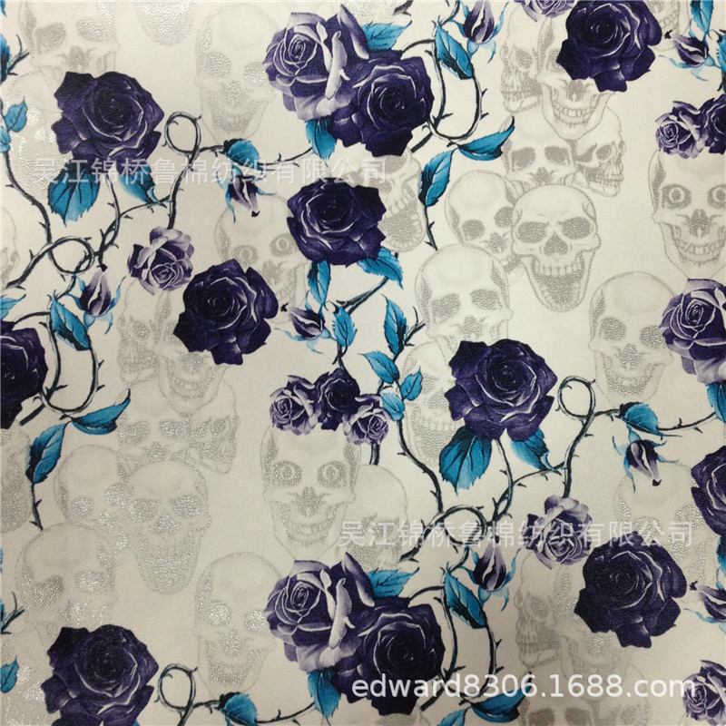 春亚纺印花满天星格中点双线格子提花人字斜纹宽幅磨毛浴帘床单布