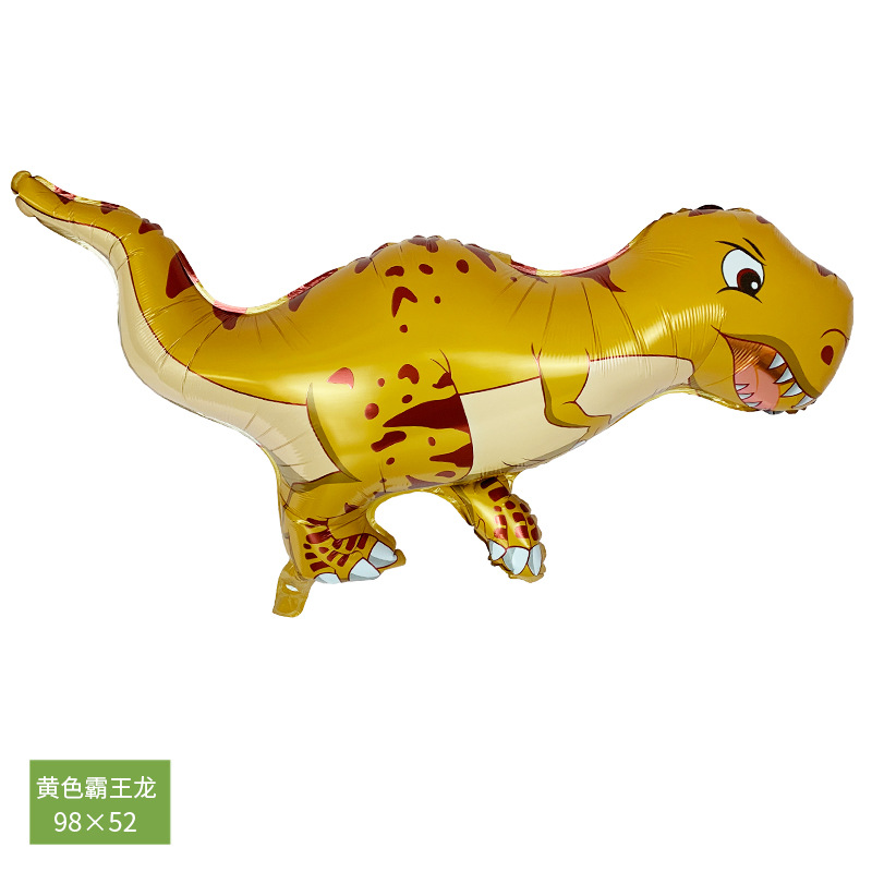 Globo de dibujos animados dinosaurio película de aluminio globo decoración fiesta de cumpleaños puesto levantar globo de papel de aluminio globo de dibujos animados