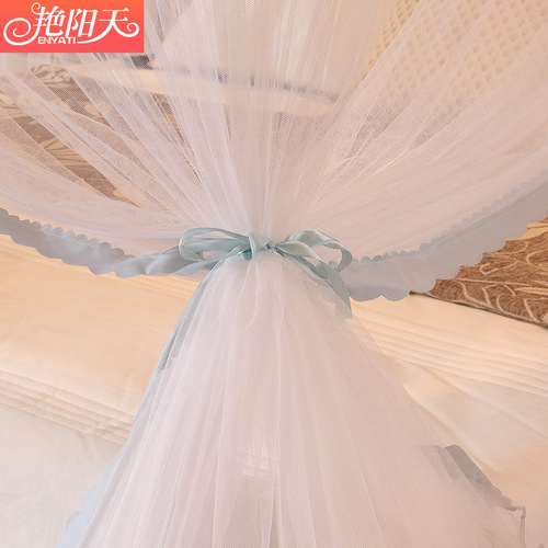 Household U-shaped retractable mosquito net, floor-standing fishing rod thickened bracket, palace double 1.5m 1.8m bed mosquito net