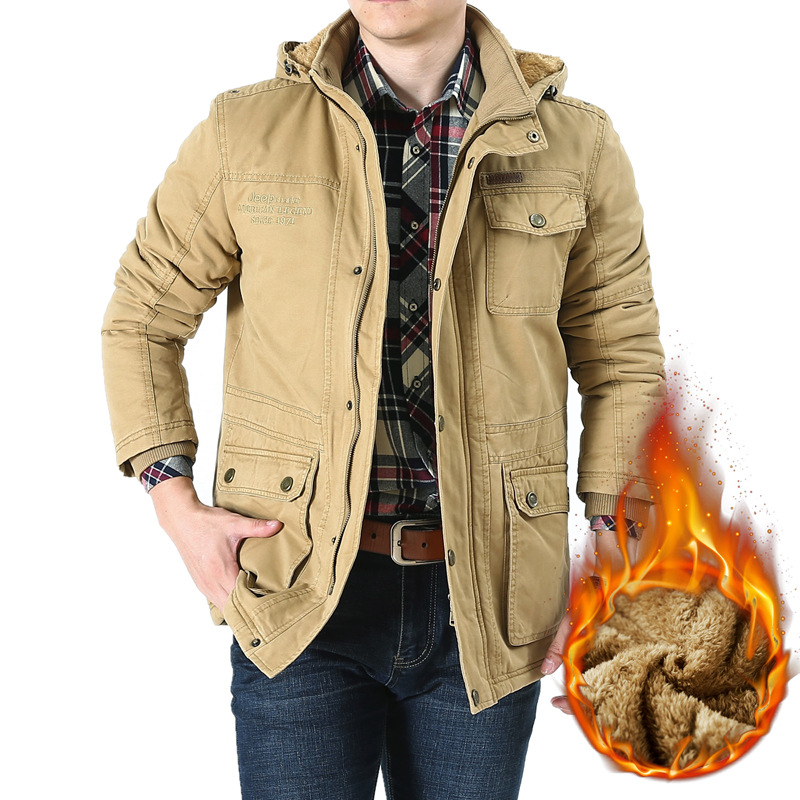 Chaqueta acolchada de algodón casual transfronteriza para hombres de talla grande con forro polar de longitud media capa acolchada de algodón para hombres de moda Abrigo acolchado de algodón para hombres versión pública 812