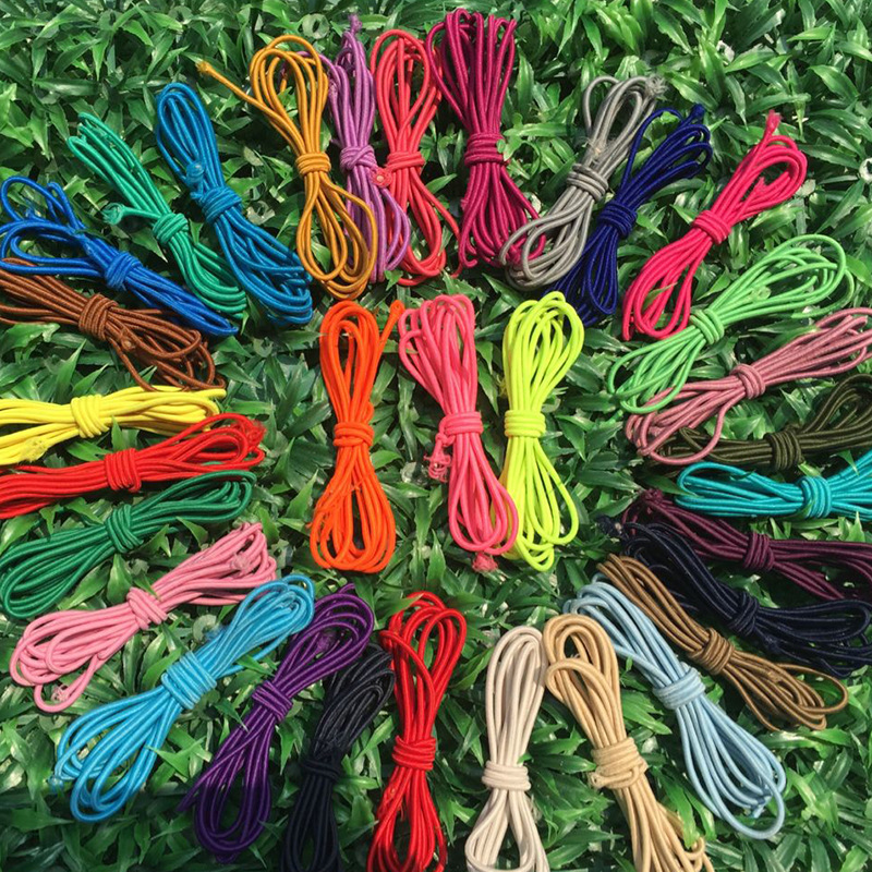 国产现货彩色松紧绳 3mm弹力绳穿珠鞋帽辅料