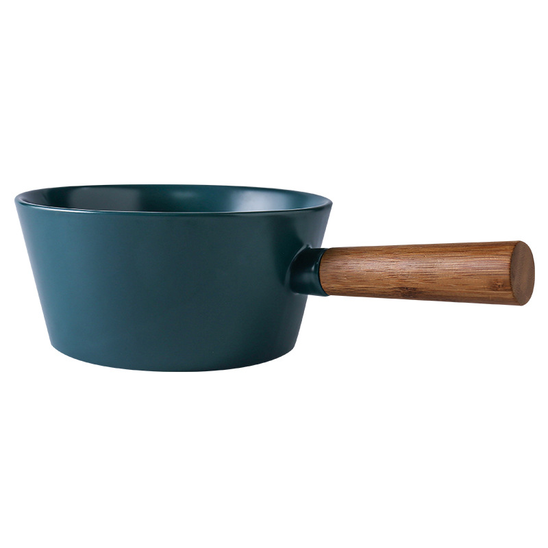 AL2221 Большая миска для риса темно-зеленого цвета.