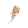 Pin, bag accessory from pearl lapel pin, flowered