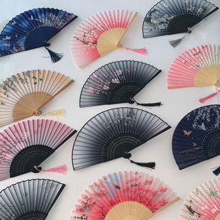 Китайский вентилятор, японский ретро танцующий складной круглый веер, оптовые продажи