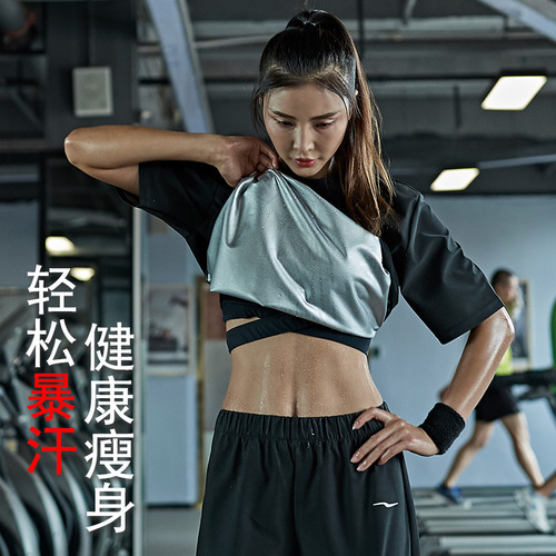 Cross-border exclusive large size sweatpants women's summer short-sleeved seven-tenths pants set sweatpants sweat suit sports fitness 