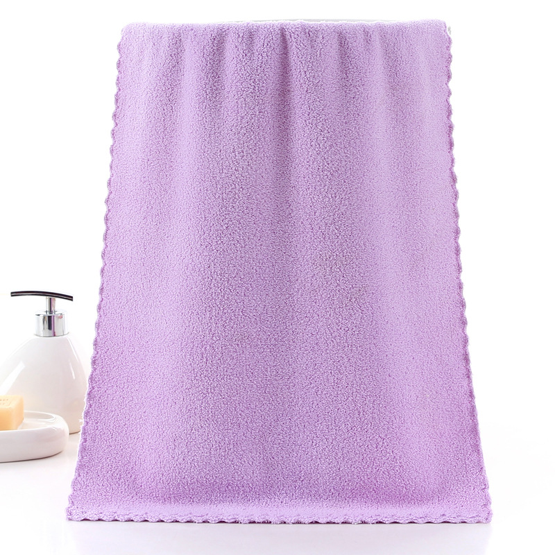 Serviette en polaire corail microfibre unie pour couples, épaisse, absorbante, idéale pour sécher les cheveux et le visage. Vente en gros._voghion.com