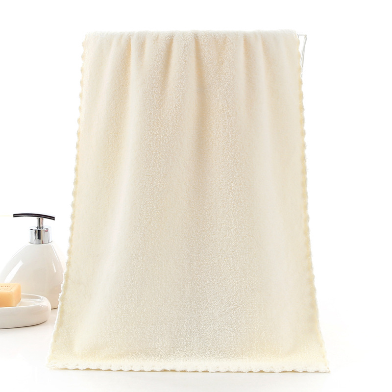 Serviette en polaire corail microfibre unie pour couples, épaisse, absorbante, idéale pour sécher les cheveux et le visage. Vente en gros._voghion.com