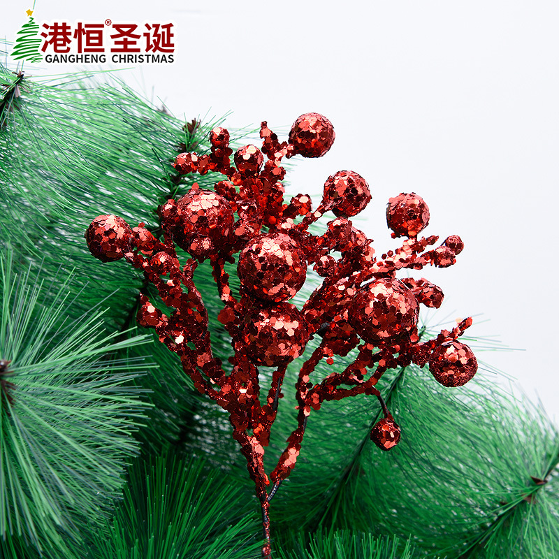 Arreglo de frutas de Navidad espuma de simulación polvo de oro Cadena de frutas de Navidad guirnalda de árbol de Navidad DIY accesorios decorativos arreglo