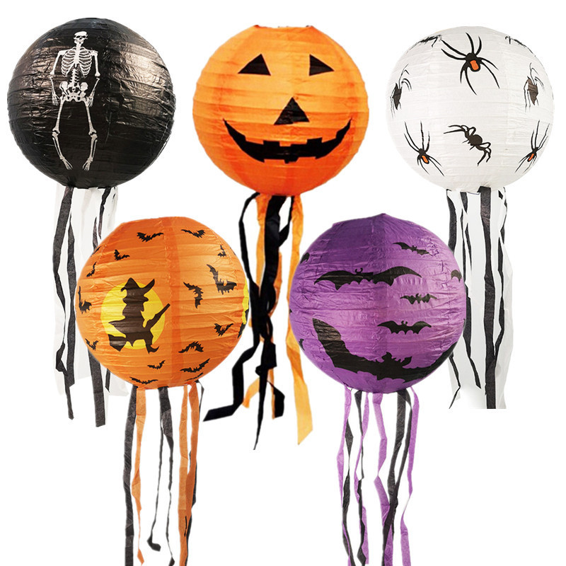 Halloween Paper Lanterns Ghost Festival Scene Decoration Props Supplies 3D Folding Jack Pumpkin Paper Lanterns Halloween Paper Lanterns Ghost Festival Scene Decoration Props Supplies 3D Folding Jack Pumpkin Paper Lanterns