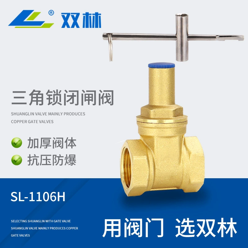 Производители, продающие латунный треугольник замок задвижки воды Специальный метр передний запорный клапан DN20 шифрование задвижки