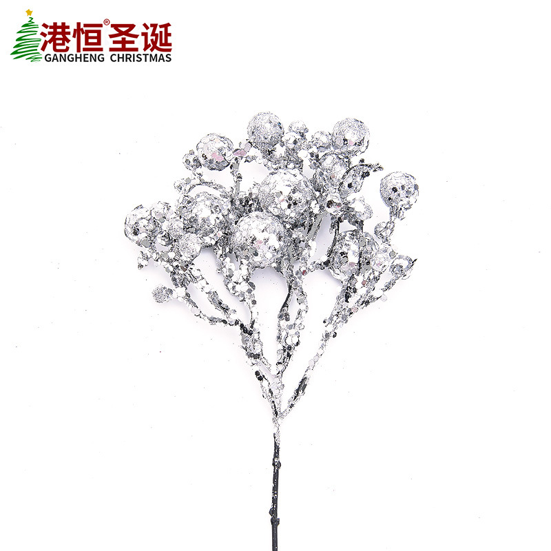 Arreglo de frutas de Navidad espuma de simulación polvo de oro Cadena de frutas de Navidad guirnalda de árbol de Navidad DIY accesorios decorativos arreglo