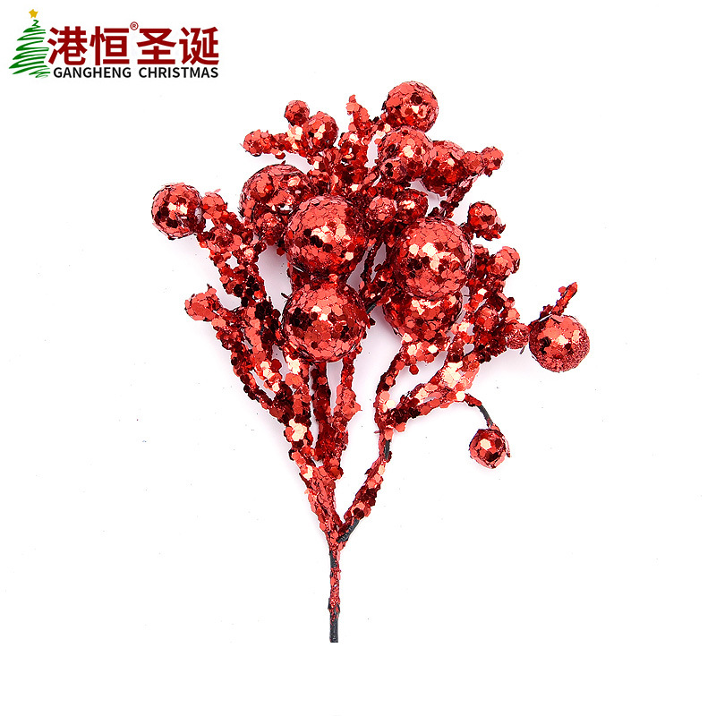 Arreglo de frutas de Navidad espuma de simulación polvo de oro Cadena de frutas de Navidad guirnalda de árbol de Navidad DIY accesorios decorativos arreglo