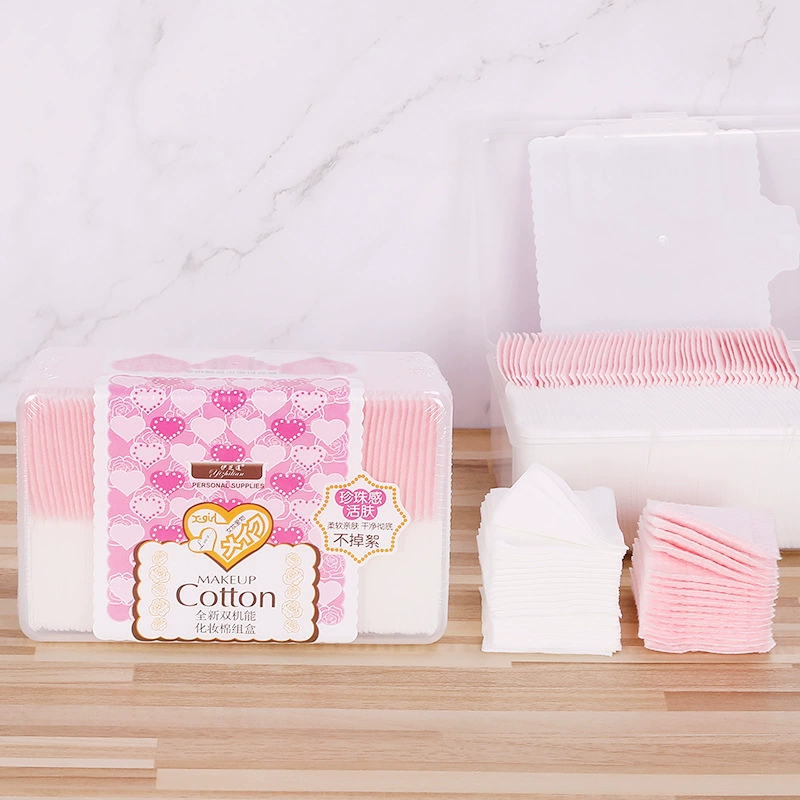 Box, thin cotton pads, set, increased thickness, 2 in 1