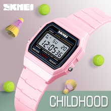 skmei新款彩色时尚多功能防水儿童电子表 跨境轻薄运动礼品表