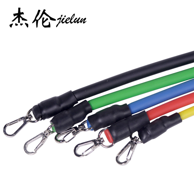 Juego de 11 piezas de cuerdas de tensión, bandas de tensión rectas, equipo de entrenamiento muscular, kit de tensor TPE, resortes.