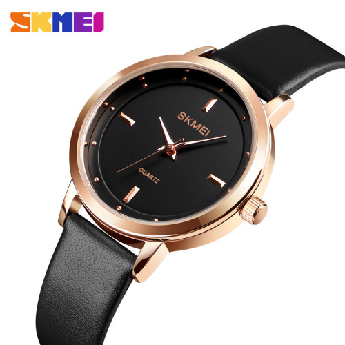 Momentum, European and American fashion, simple and trendy women's watch, Korean version scale rose gold waterproof quartz watch for female students